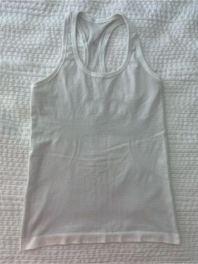 Lululemon White Racerback Tank Top